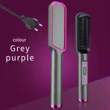 Electric Hot Comb Multifunctional Straight Hair Straightener Comb Negative Ion Anti-Scalding Styling Tool Straightening Brush